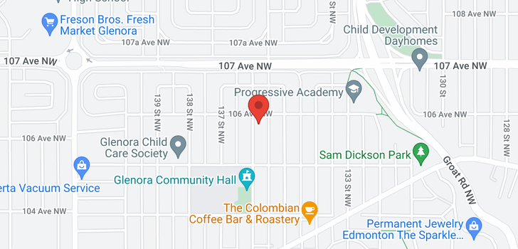 map of 10535 136 ST NW